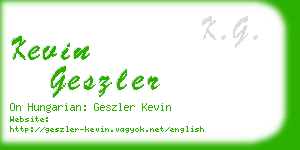 kevin geszler business card